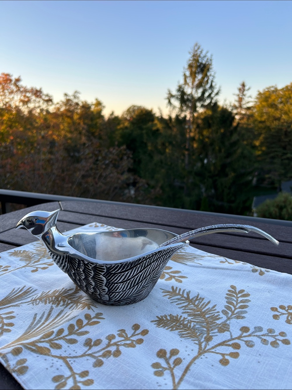 RARE Pottery Barn Pheasant Sauce Bowl with Original Tail
Ladle